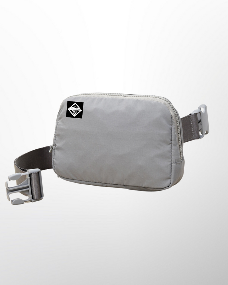 This image showcases the Lakes and Grapes Grey Classic Belt Bag. It's crafted with both fashion and function in mind, providing a secure and accessible way to carry your essentials while on the go.