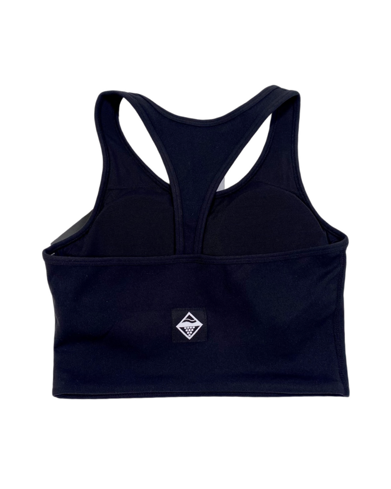 This image showcases the Lakes and Grapes Active Racerback Bra Top, a stylish and practical activewear piece. The top is designed with a racerback style, providing support and flexibility during physical activities.