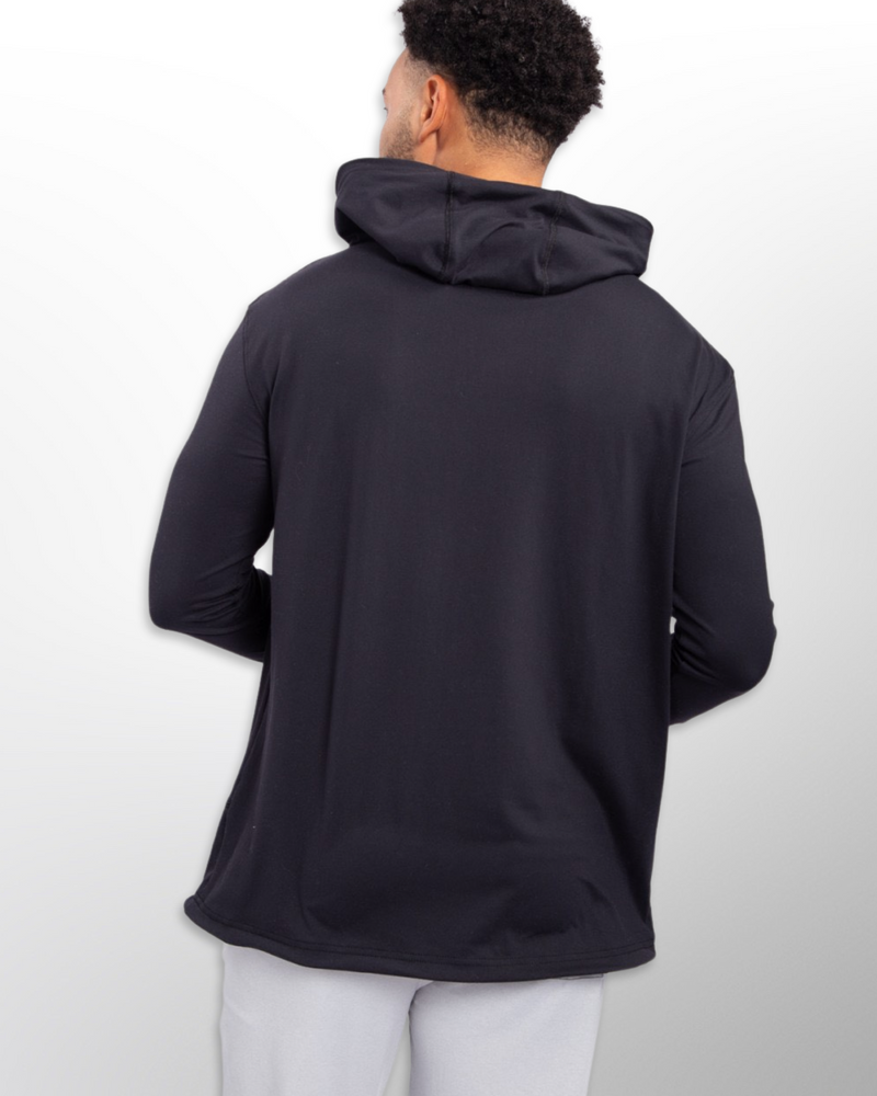 This image features the Lakes and Grapes Active Toggle Pullover. This pullover is great for lounging and also functional enough to be worn to your next workout.