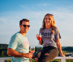 Glass of Rosé by the Bay in Traverse City