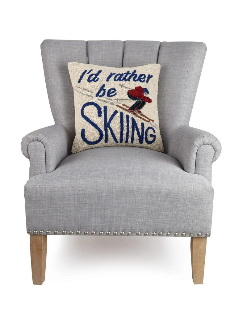 I'd Rather Be Skiing Pillow