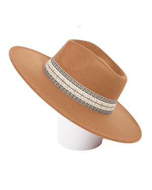 Flat Brim Boho Fedora Hat