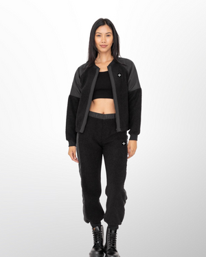 Women s Microfleece Sherpa Joggers Lakes and Grapes