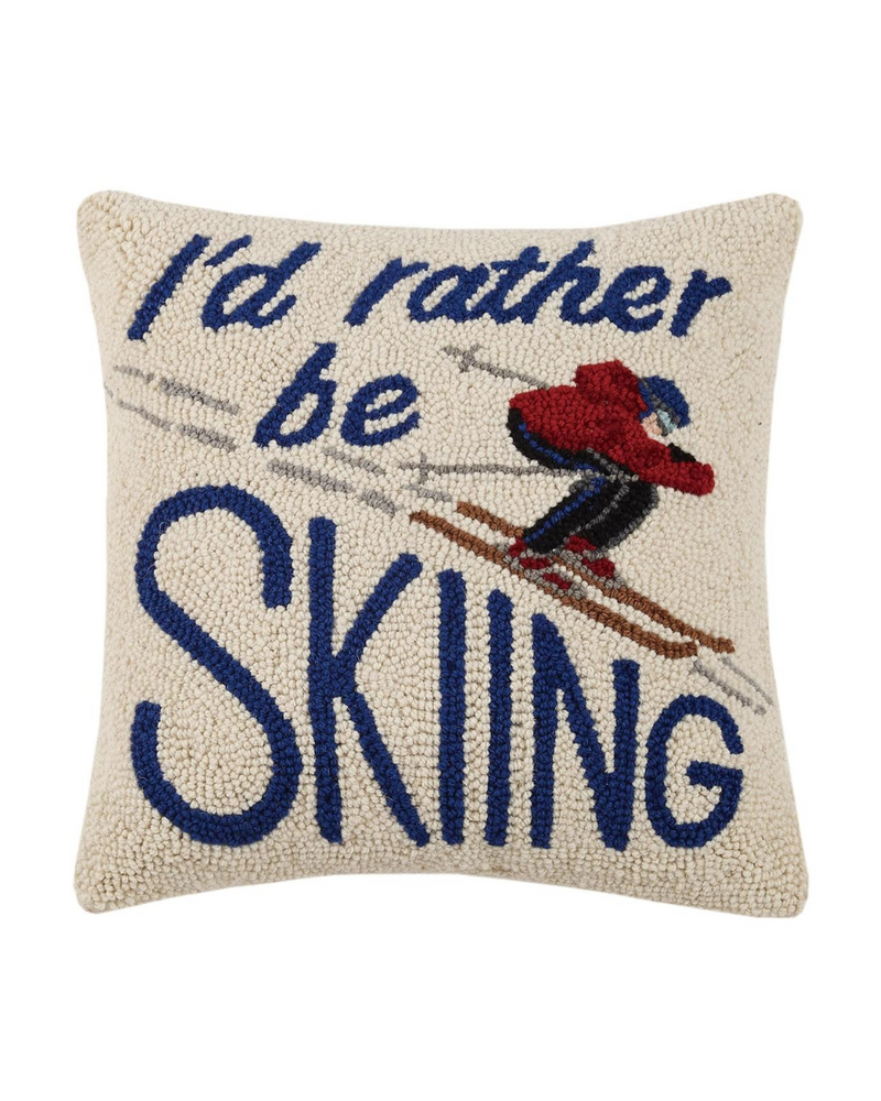 I'd Rather Be Skiing Pillow