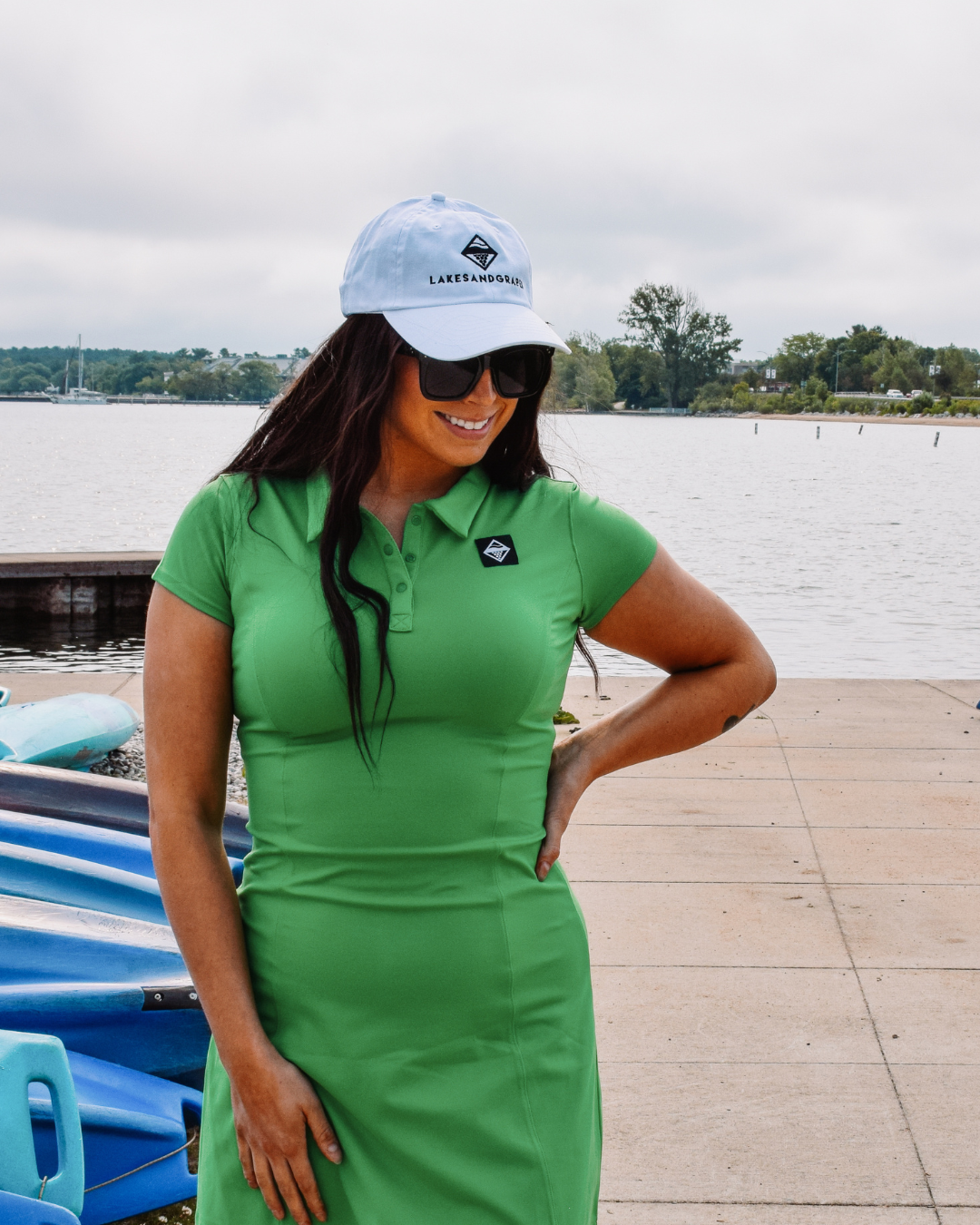 This image features the Lakes and Grapes Classic Baseball Hat. A comfortable and cool baseball cap made with a lightweight, breathable material.