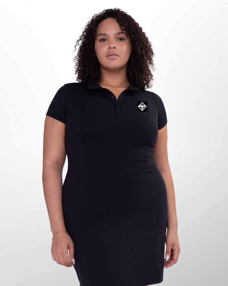 
            
                Load image into Gallery viewer, This image showcases the Lakes and Grapes Black Active Golf Dress. It features a comfortable and flexible fit, perfect for a day on the golf course or out on the town.
            
        