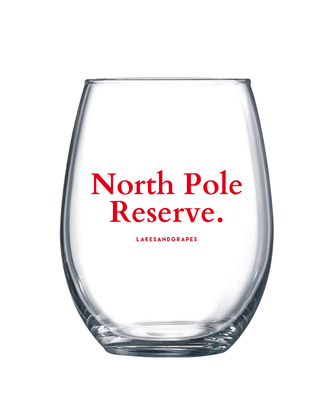 North Pole Reserve Stemless Wine Glass