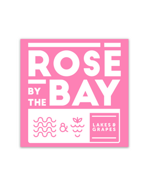 
            
                Load image into Gallery viewer, Rosé by the Bay Pink Sticker
            
        