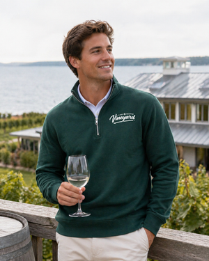 Vineyard Embroidered Quarter Zip – Lakes and Grapes