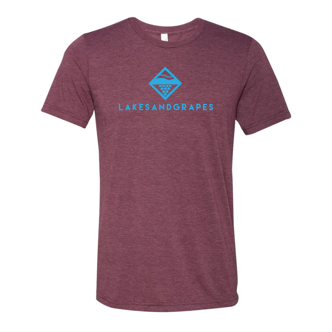 Lakes and Grapes Classic Maroon Tee
