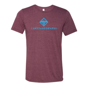 
            
                Load image into Gallery viewer, Lakes and Grapes Classic Maroon Tee
            
        