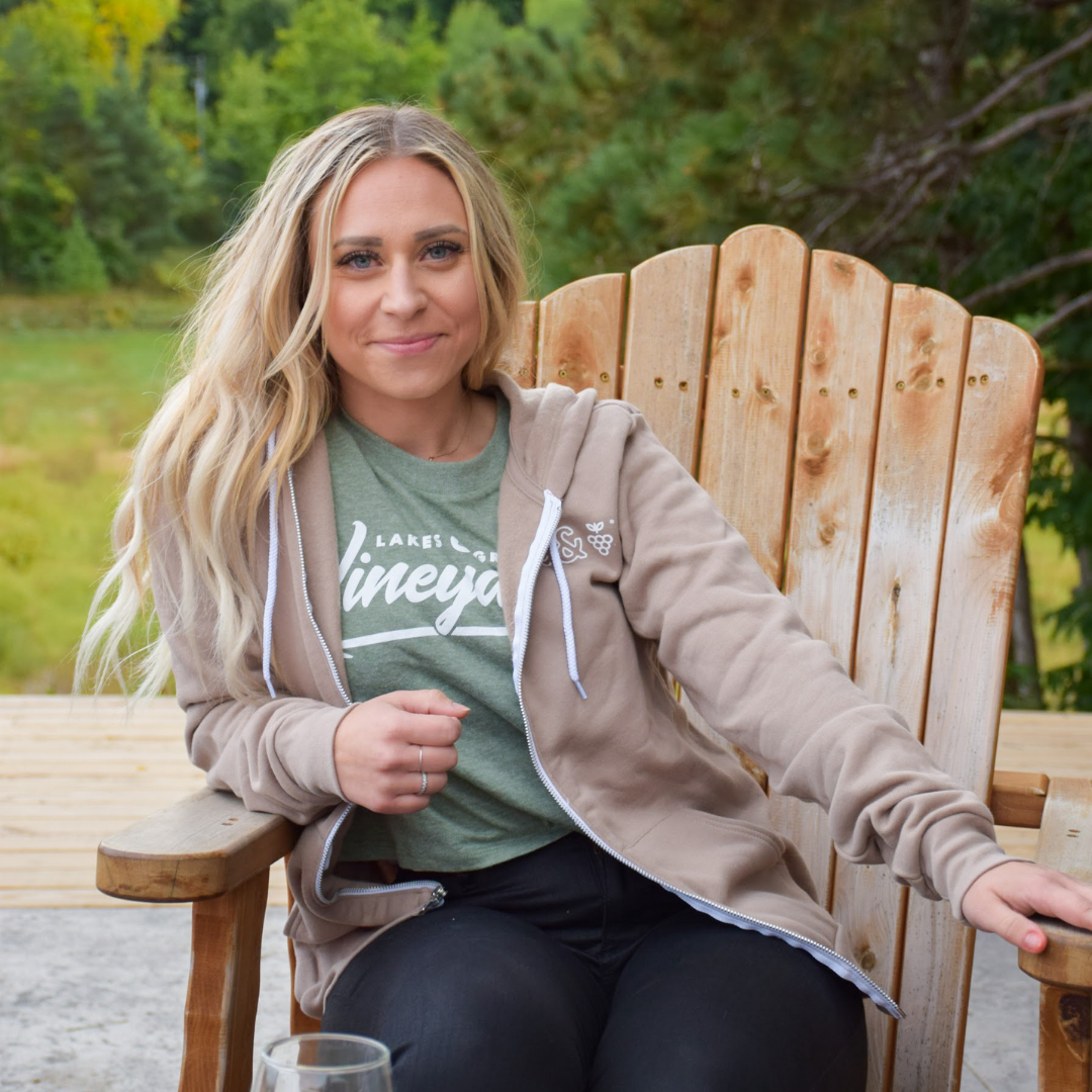 Women's Cropped Vineyard Tee is comfortable enough to layer for your next Fall Wine Tour 