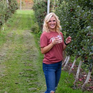 Tour the wineries in Northern Michigan in the fall and wear the Lakes and Grapes Vineyard Tee-Clay