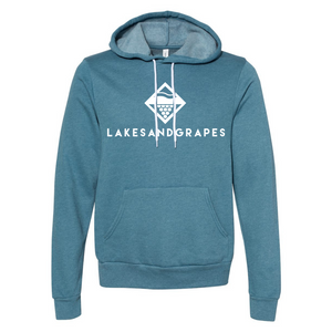 
            
                Load image into Gallery viewer, Lakes and Grapes Classic Teal Hoodie
            
        