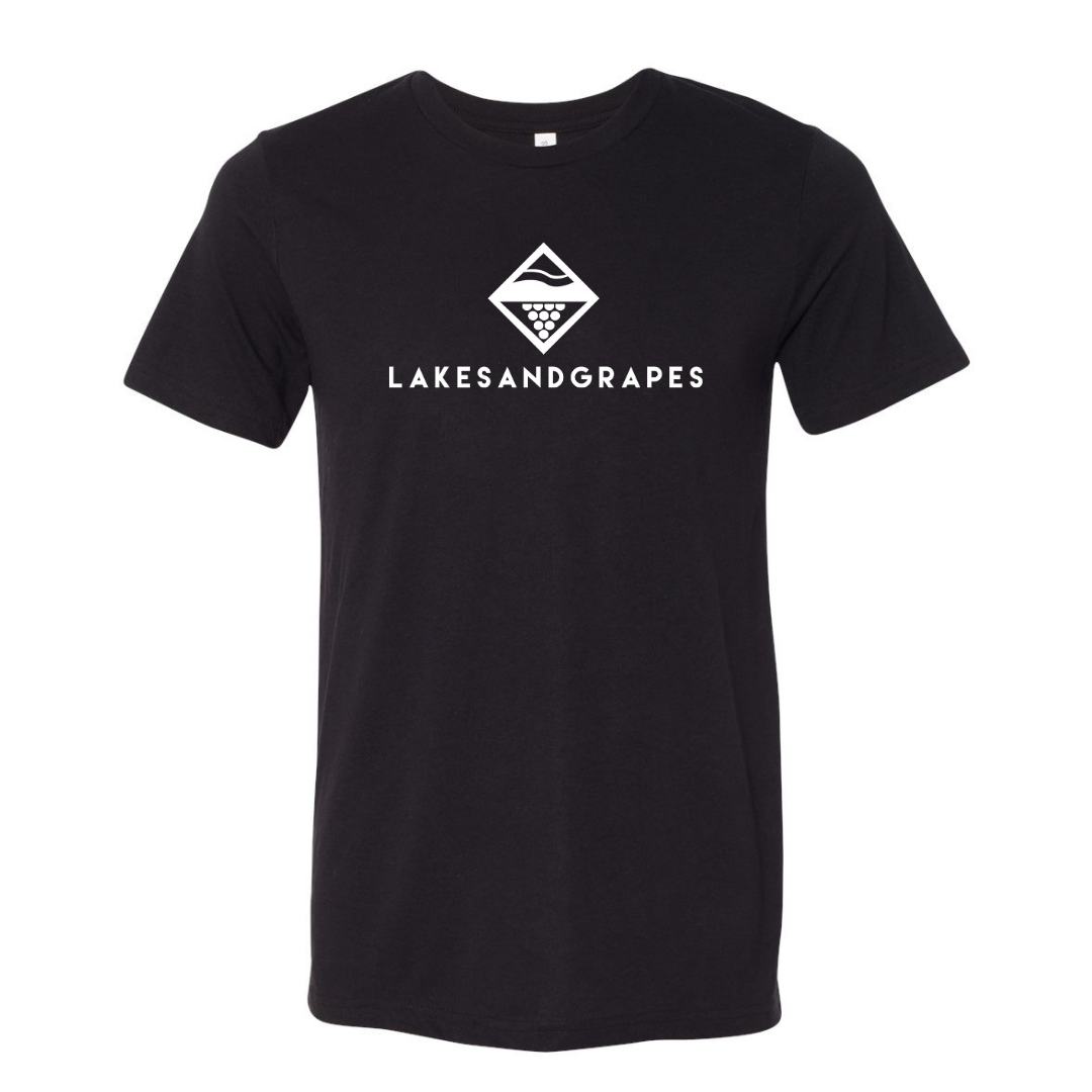 Lakes and Grapes Classic Black Tee