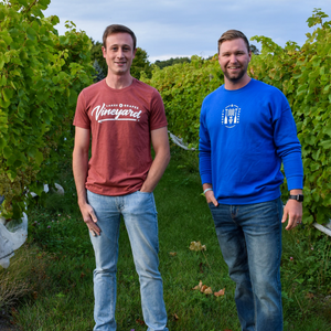 Planning a wine tour in Traverse City in the Fall to wear the Lakes and Grapes Vineyard Tee-Clay