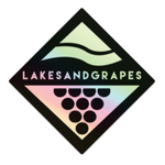 Lakes and Grapes Holographic Sticker