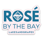 Lakes and Grapes Accessories Blue and White Rosé by the Bay Sticker